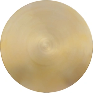 Meridian Furniture Raven 48-inch Round Brushed Dining Table with Matte Black Base, Gold