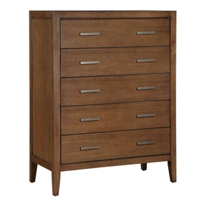 Homelegance Evans Wood 5-Drawer Chest, Light Brown