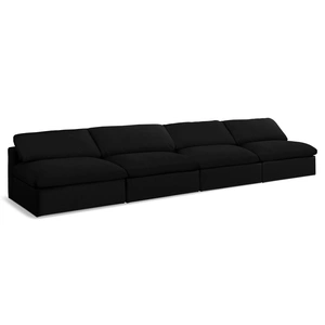 Meridian Furniture Serene 156-inch Linen Fabric Deluxe Comfort Modular Armless Sofa