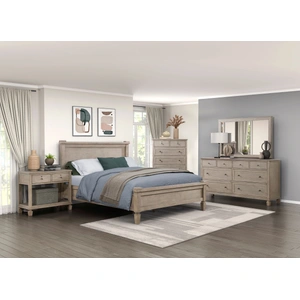 Homelegance Marceline Wood Canopy Platform Bedroom Set, Gray Oak