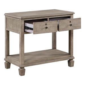 Homelegance Marceline Wood 2-Drawer Night Stand, Gray Oak