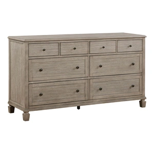 Homelegance Marceline Wood 8-Drawer Double Dresser, Gray Oak