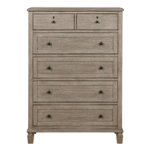 Homelegance Marceline Wood 6-Drawer Chest, Gray Oak