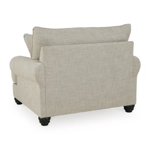 Ashley Furniture Asanti Polyester Chair & a Half in Fog