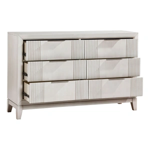 Homelegance Florence Wood 6-Drawer Double Dresser, Ivory