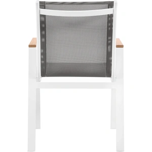 Meridian Furniture Nizuc Outdoor Patio Dining Chair, Grey/Brown (Set of 2)