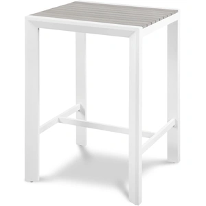 Meridian Furniture Nizuc 27.5-inch Outdoor Patio Square Aluminum Bar Table