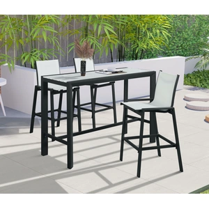 Meridian Furniture Nizuc 59.5-inch Outdoor Patio Rectangular Aluminum Bar Table