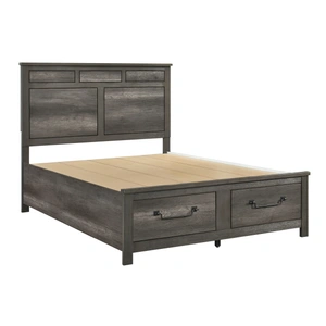 Homelegance Lenior Melamine/Wood Storage Platform Bed, Gray