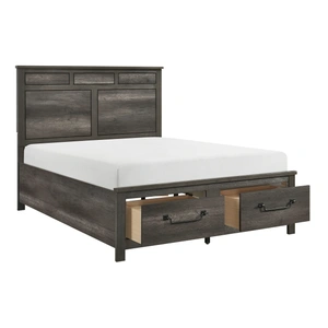 Homelegance Lenior Melamine/Wood Storage Platform Bed, Gray