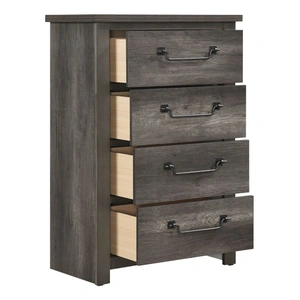 Homelegance Lenior Melamine/Wood 4-Drawer Chest, Gray