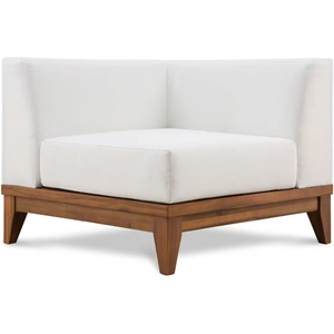 Meridian Furniture Rio Outdoor Patio Waterproof Modular Corner Chair in Off White