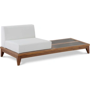 Meridian Furniture Rio Outdoor Patio Waterproof Modular Double Chair in Off White