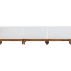 Meridian Furniture Rio 103.5-inch Outdoor Patio Waterproof Fabric Armless Modular Sofa, Off White