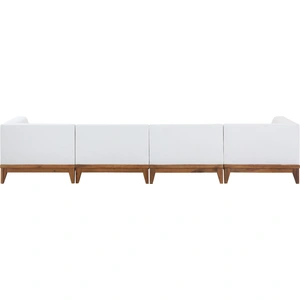 Meridian Furniture Rio 131-inch Outdoor Patio Waterproof Fabric Modular Sofa, Off White