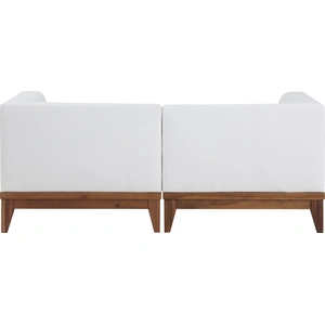 Meridian Furniture Rio 62-inch Outdoor Patio Waterproof Fabric Modular Sofa, Off White
