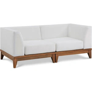 Meridian Furniture Rio 62-inch Outdoor Patio Waterproof Fabric Modular Sofa, Off White