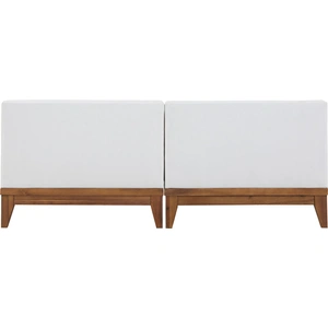 Meridian Furniture Rio 69-inch Outdoor Patio Waterproof Fabric Armless Modular Sofa, Off White