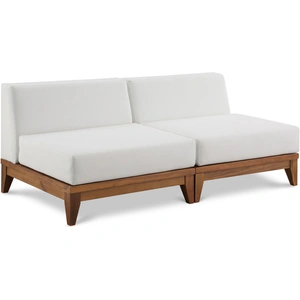 Meridian Furniture Rio 69-inch Outdoor Patio Waterproof Fabric Armless Modular Sofa, Off White