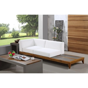 Meridian Furniture Rio 94-inch Outdoor Patio Waterproof Fabric Modular Sofa, Off White
