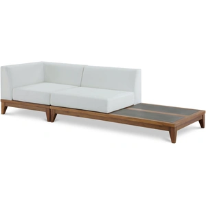 Meridian Furniture Rio 94-inch Outdoor Patio Waterproof Fabric Modular Sofa, Off White