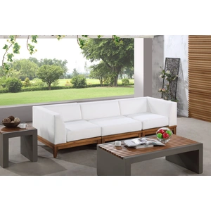Meridian Furniture Rio 96.5-inch Outdoor Patio Waterproof Fabric Modular Sofa, Off White