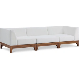 Meridian Furniture Rio 96.5-inch Outdoor Patio Waterproof Fabric Modular Sofa, Off White