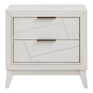 Homelegance Asteria Wood 2-Drawer Night Stand, Antique White