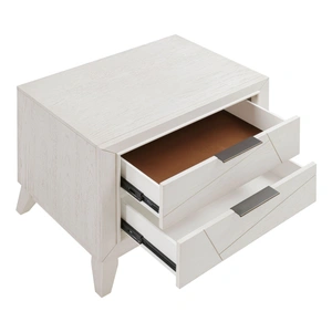 Homelegance Asteria Wood 2-Drawer Night Stand, Antique White