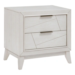 Homelegance Asteria Wood 2-Drawer Night Stand, Antique White
