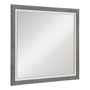 Homelegance Rowan Rectangular Wood Mirror, Ivory/Gray