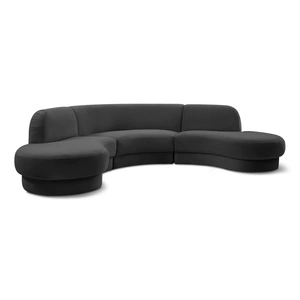 Meridian Furniture Rosa 135-inch 3-Piece Velvet Sectional