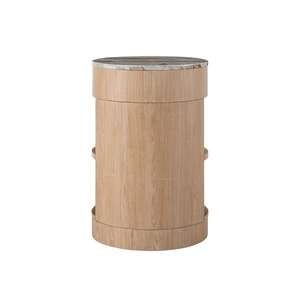 Universal Furniture Breeze Wood Stone Top Nightstand w/Drawer, White Oak