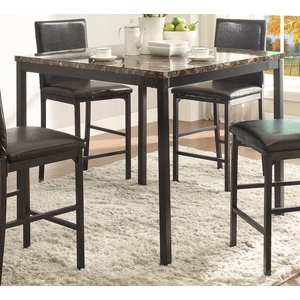 Homelegance Tempe Transitional Iron Counter Dining Table, Brown