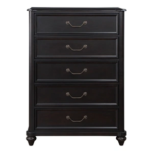 Homelegance Herman Wood 5-Drawer Chest, Charcoal Brown