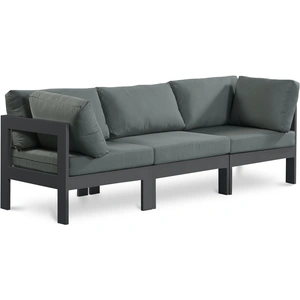 Meridian Furniture Nizuc 90-inch Outdoor Patio Waterproof Fabric Modular Sofa with Aluminum Frame