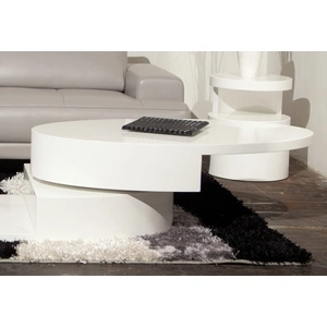 Beverly Hills Furniture Ergo Swivel Coffee Table, White