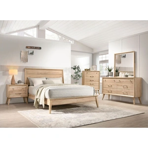 Homelegance Marrin Melamine/Wood 5-Drawer Chest, Natural Oak