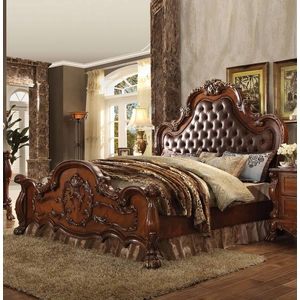 ACME Dresden PU Tufted Panel Bed