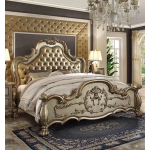 ACME Dresden PU Tufted Panel Bed