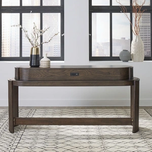 Liberty Furniture City View Console Bar Set | Modern Table w/Charging Station, Coffee Bean