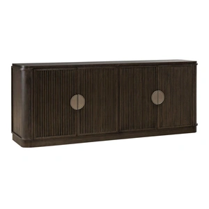 Liberty Furniture City View Wood 82-Inch TV Console w/4 Doors, Coffee Bean