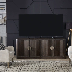 Liberty Furniture City View Wood 82-Inch TV Console w/4 Doors, Coffee Bean