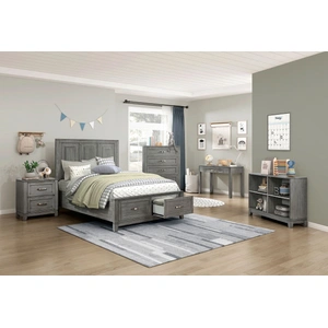 Homelegance Garretson Wood/Wood Veneer Storage Platform Bedroom Set, Gray