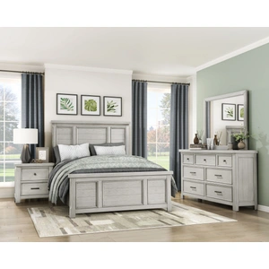 Homelegance Providence Wood Panel Bedroom Set, Light Gray