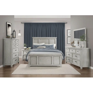 Homelegance Providence Wood Panel Bedroom Set, Light Gray