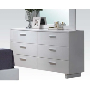 ACME Lorimar Dresser, White & Chrome