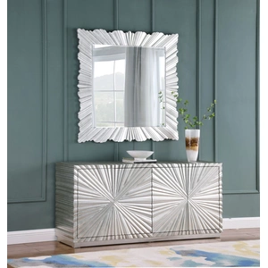 Meridian Furniture Silverton 2-Door Wood Veneer Sideboard , Silver