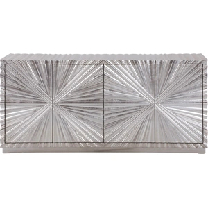 Meridian Furniture Silverton 2-Door Wood Veneer Sideboard , Silver