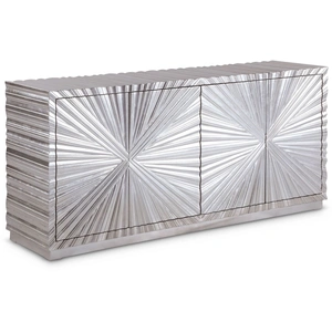 Meridian Furniture Silverton 2-Door Wood Veneer Sideboard , Silver